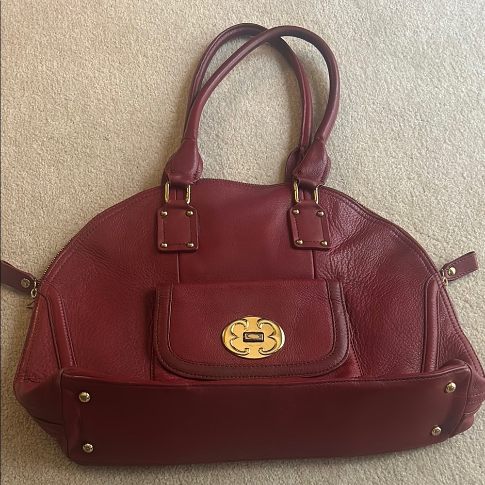 Emma Fox Red Leather Handbag